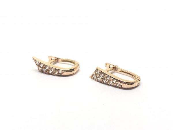 Auksiniai auskarai su cirkoniais