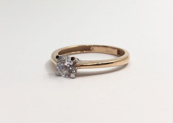 Auksinis žiedas su cirkoniu 16,5 dydis