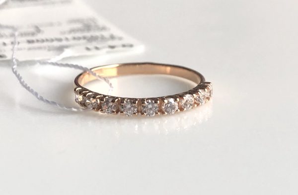 Auksinis žiedas su cirkoniais 16 mm