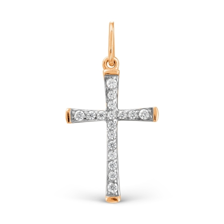 Auksinis kryželis su cirkoniais