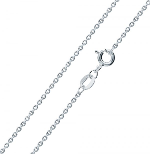 Nepusta balto aukso grandinėlė Curb 40 сm