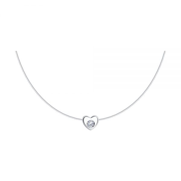 Sokolov sidabrinė grandinėlė su pakabuku "Širdelė" 40 cm