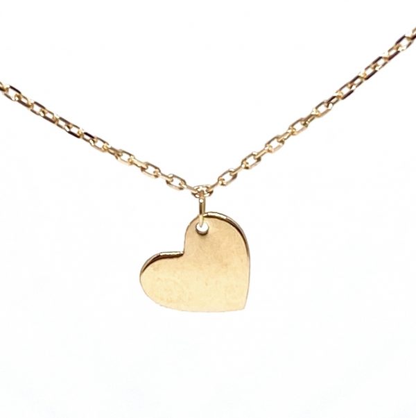 Auksinė grandinėlė su pakabuku "Širdelė", 42-46 cm