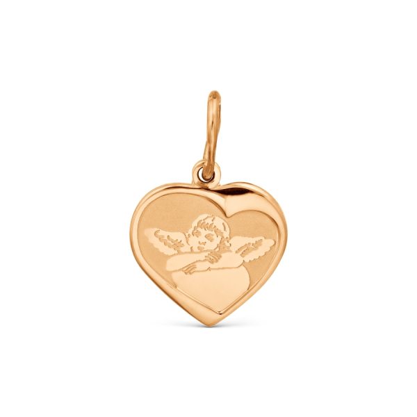 Karatov auksinis pakabukas "Angelas širdelėje"