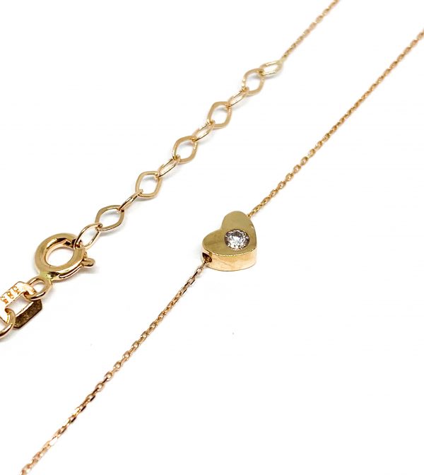 Auksinė grandinėlė su pakabuku "Širdelė"