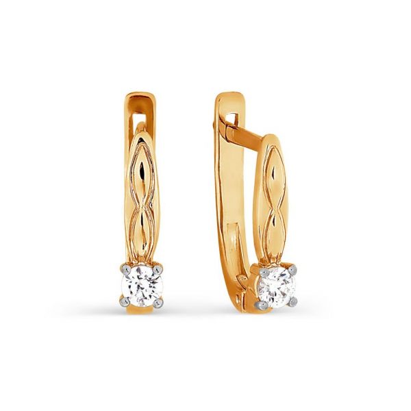 Karatov auksiniai auskarai su Swarovski cirkoniais