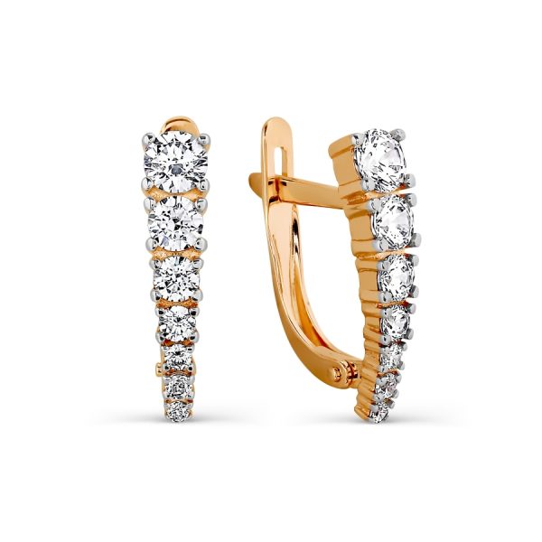 Auksiniai auskarai su cirkoniais