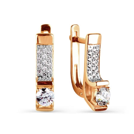 Karatov auksiniai auskarai su Swarovski cirkoniais
