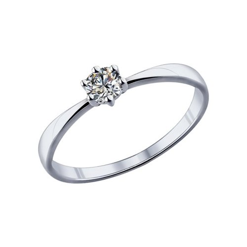 Sokolov sidabrinis žiedas su cirkoniais 18,5 dydis