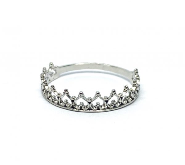 Sidabrinis žiedas "Karūna" su cirkoniais
