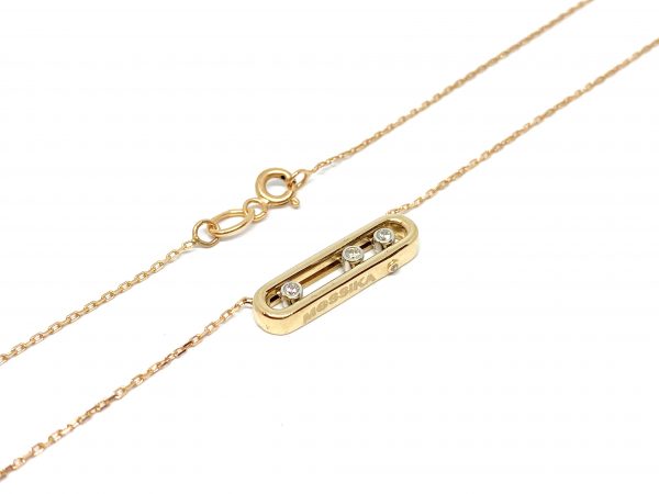 Auksinė grandinėlė su judančiais cirkoniais 45 cm