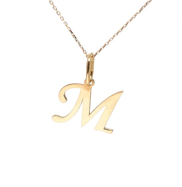 Auksinis pakabukas raidė "M"