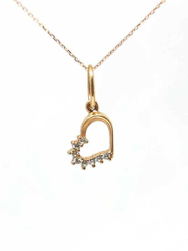 Auksinis pakabukas "Širdelė" su cirkoniais