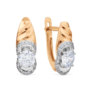 Karatov auksiniai auskarai su cirkoniais