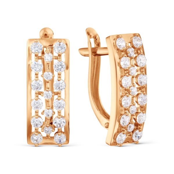 Karatov auksiniai auskarai su cirkoniais