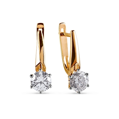 Karatov auksiniai auskarai su cirkoniu