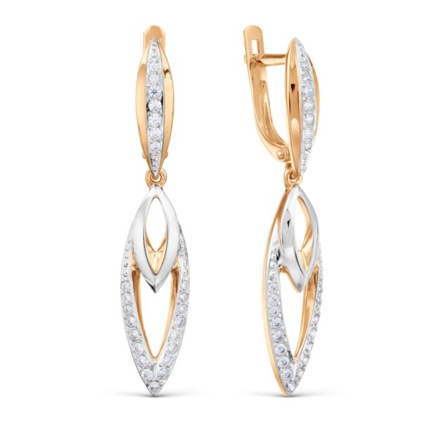 Karatov auksiniai auskarai su cirkoniais