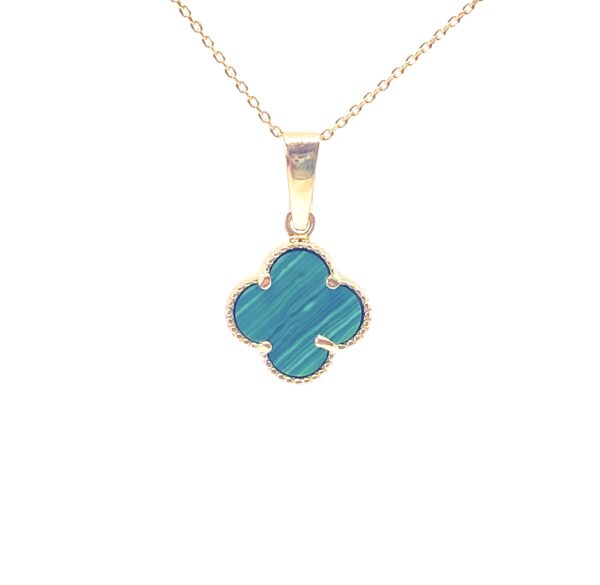 Auksinis pakabukas su malachitu