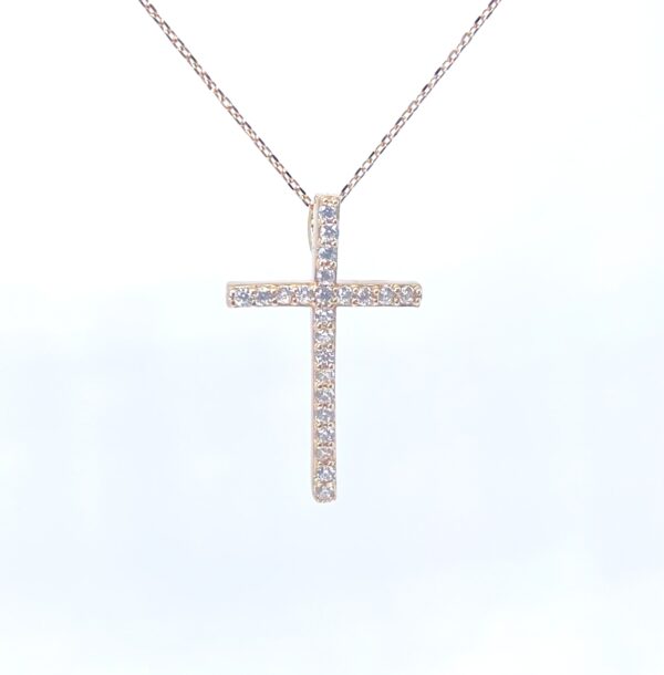 Auksinė grandinėlė su kryželiu 41-44 cm