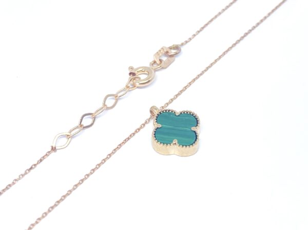 Auksinė grandinėlė su malachitu 41-44 cm