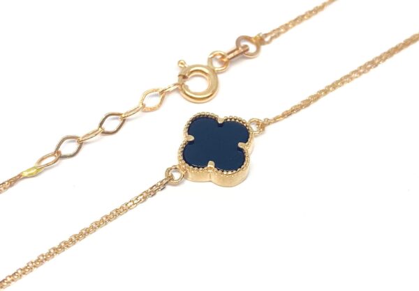 Auksinė apyrankė su oniksu 17,5-19 cm