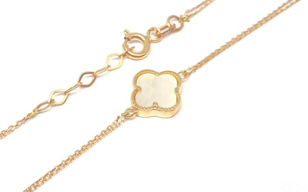 Auksinė apyrankė su perlamutru 17.5-19 cm