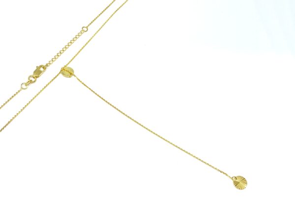 Geltono aukso grandinėlė su ilgu pakabuku