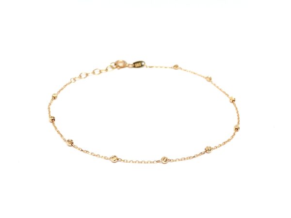 Minimalistinė auksinė apyrankė su burbuliukais 17-18 cm