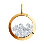 Auksinis pakabukas su cirkoniais