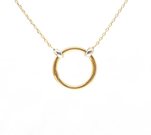 Auksinė grandinėlė su apvaliu pakabuku 40-44 сm