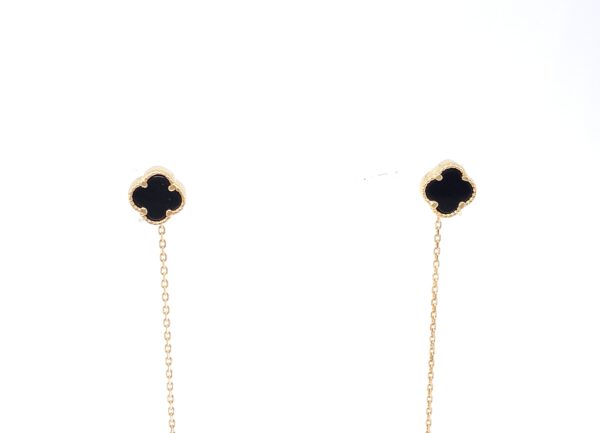 Auksiniai ilgi vinukai su oniksu