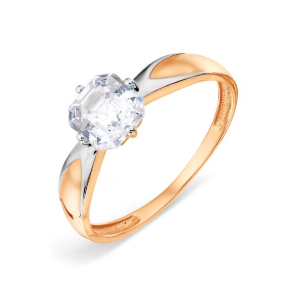 Auksinis žiedas su cirkoniu 18.5 dydis