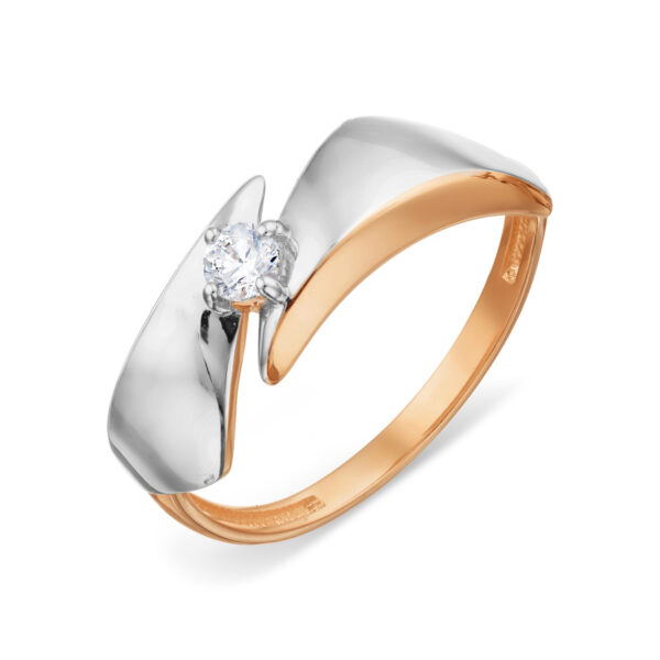 Auksinis žiedas su cirkoniu 17 dydis