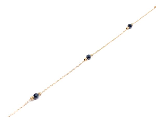 Auksinė apyrankė su juodais cirkoniais 16-18,5