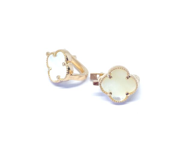 Auksiniai auskarai su perlamutru