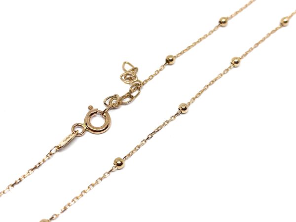 Auksinė apyrankė ant kojos su burbuliukais 23-25 cm