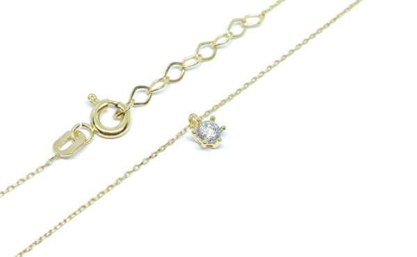 Geltono aukso grandinėlė su cirkoniu 38-40 cm