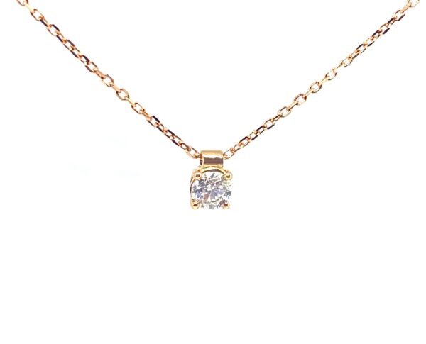 Auksinė grandinėlė su 0,20 ct brilianto pakabuku (pagal užs.)
