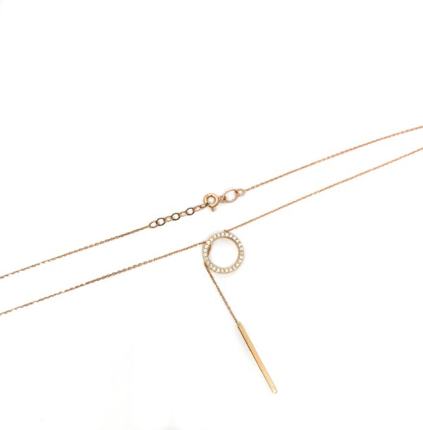 Auksinė grandinėlė su cirkoniais 40-42 cm ilgio