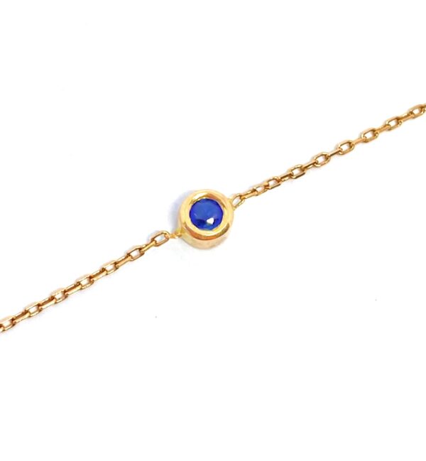 Auksinė apyrankė su safyru pagal užsakymą