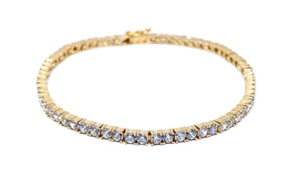 Raudono aukso "Tennis" tipo apyrankė 17,5 dydis