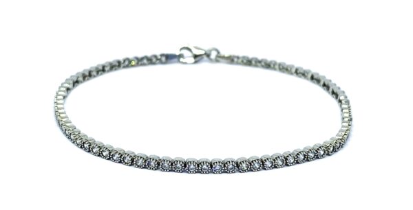 Balto aukso "Tennis" tipo apyrankė 17,5 dydis