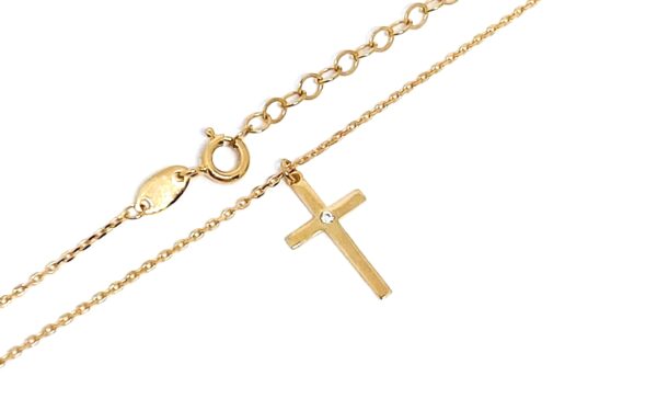Auksinė grandinėlė su kryželiu  42-44 cm