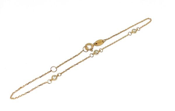 Auksinė apyrankė su cirkoniais 17-19 cm